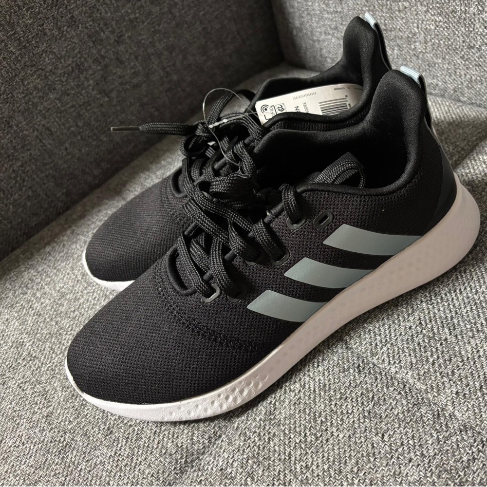 Adidas Black and White Running Shoes
